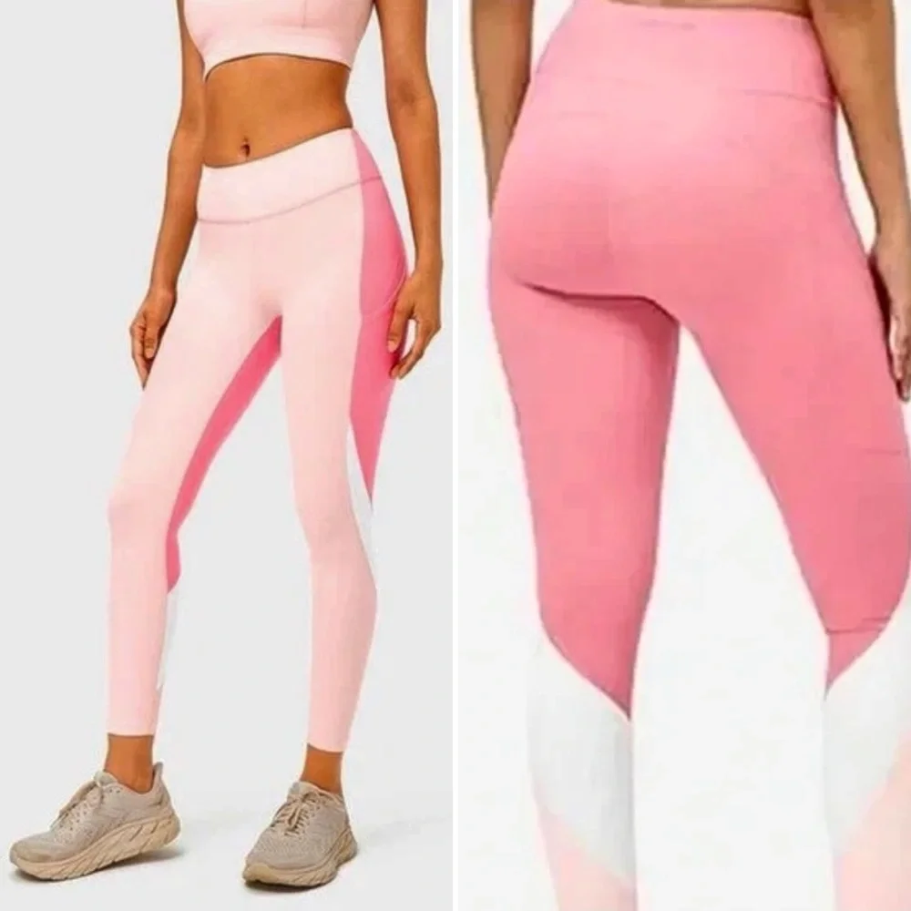 OUTDOOR VOICES  Zoom 7/8 Leggings Super Form Cosmos Pink Punch/White Sz S💚